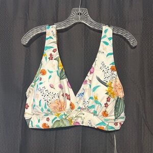 NEW Jantzen Seafoam Tides Women’s Bikini Top Size 16 UPF 50 Protection